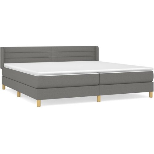Maison Chic Box spring postelja - Vzmetna postelja z vzmetnico temno siva 200x200 cm blago SL7651, (21902258) Cene
