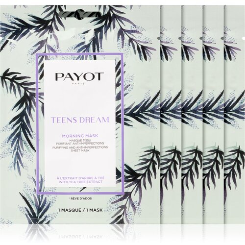 Payot Morning Mask Teens Dream Sheet maska za čišćenje i osvježavanje lica za mješovitu i masnu kožu 5 kom Cijene
