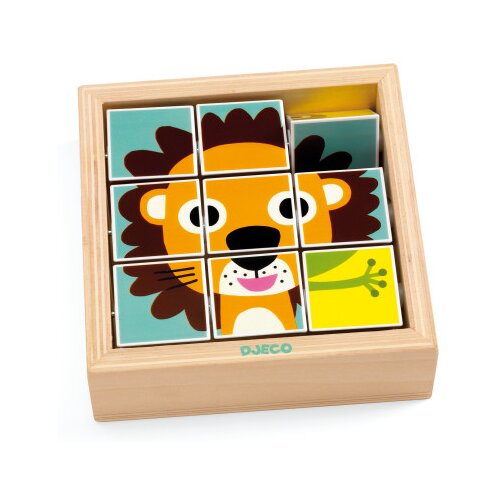 Djeco Wooden Block Puzzle Animals aktivna umetaljka 2y+ 1 kom Cene