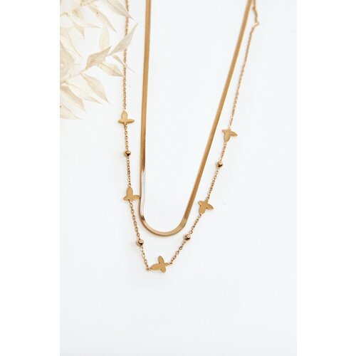 Kesi Women&amp;#039;s snake chain with butterflies, gold Slike