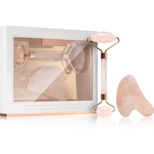Zoë Ayla Rose Quartz Facial Roller And Gua Sha Tool poklon set (za lice) Cijene