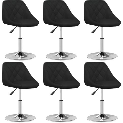 VidaXL Jedilni stoli 6 kosov črno umetno usnje Slike