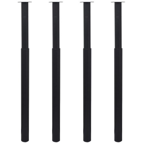  Teleskopske noge za mizo 4 kosi črne 710-1100 mm Slike
