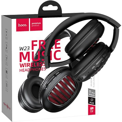 hoco. Slušalice bežične / žične, Bluetooth, mikrofon, 8h rada – W23 Brilliant Black