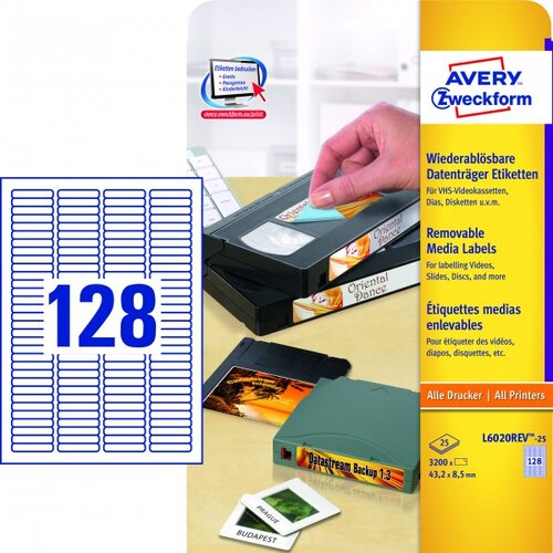 Avery Zweckform Etikete za diapozitive 43,2 x 8,5 mm Slike