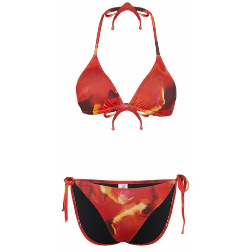 Trendyol Abstract Patterned Triangle Tie Bikini Set Slike
