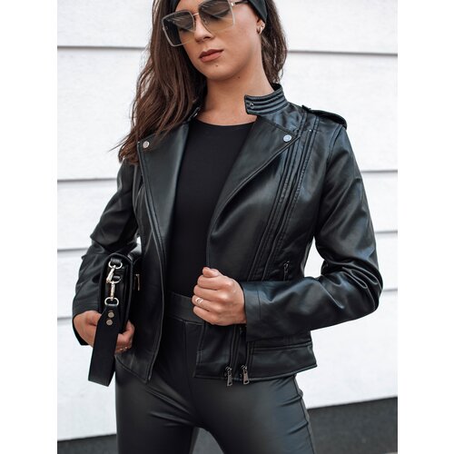 DStreet Women&amp;#039;s leather jacket ramoneska RAVENIX black Slike