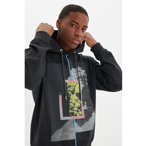 Trendyol Anthracite Men's Oversize Hoodie Sweatshirt Cijene