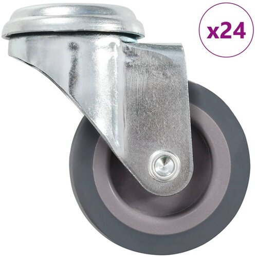 VidaXL 24 kom. okretnih kotačića s rupom za vijke 50 mm - 24 Slike