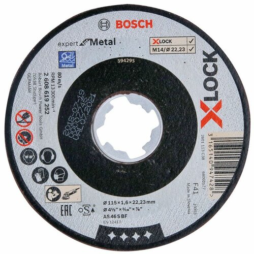 Bosch X-Lock expert for metal 115x1,6x22,23 za ravno sečenje AS 46 S BF, 115 mm, 1,6 mm ( 2608619252 ) Cene