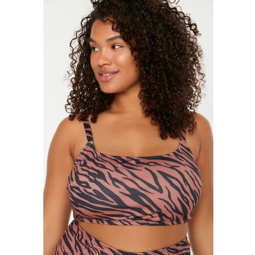 Trendyol Curve Multicolor Animal Pattern Bralette Bikini Top Cene