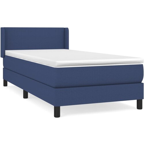 Maison Chic Box spring postelja - Vzmetna postelja z vzmetnico modra 90x200 cm blago SL7142, (21886652) Slike