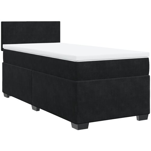 Maison Chic Box spring postelja - Vzmetna postelja z vzmetnico črna 80x200 cm žamet SL23124, (21880609) Slike