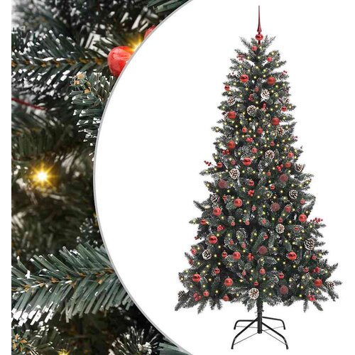 vidaXL Umestno božično drevo med 300 LED Zelena 114 x 114 x 210 cm Cene