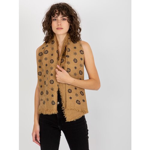 Fashion Hunters Women&amp;#039;s scarf with print - beige Slike