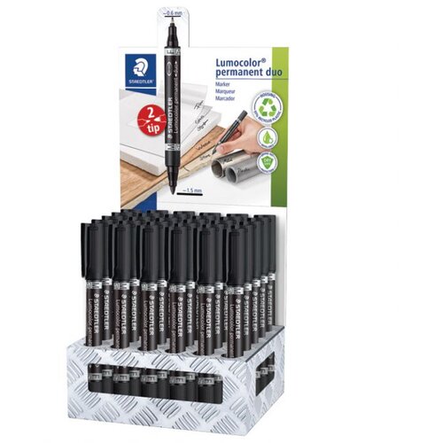  STALAK S MARKERIMA PERMANENTNIM OBOSTRANI 0,6 I 1,5MM LUMOCOLOR PK30 STAEDTLER 348-9 CA30 CRNI Cijene