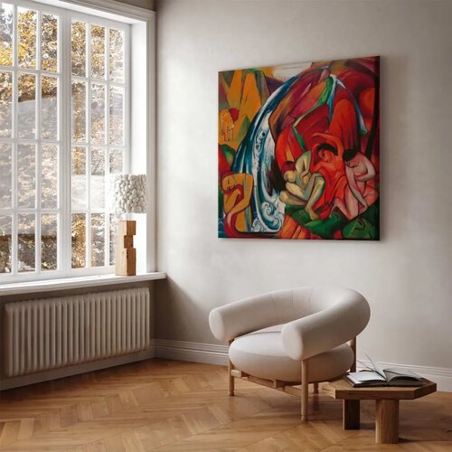  Slika - Franz Marc &amp;ndash; The waterfall (Women under a waterfall) 40x40 Na talijanskom platnu Slike