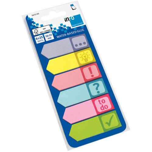  Zastavica 18x55mm 6bojax25L strelice sa znakovima papir Global Notes 5672-90 sortirano blister Cijene