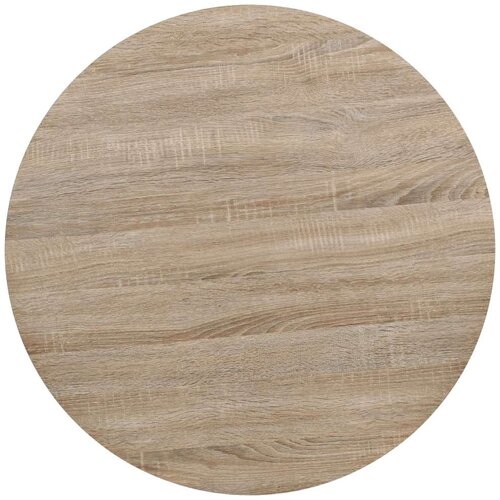 VidaXL okrugli stol za bistro od mdf-a i čelika 80x75 cm boja hrasta Slike
