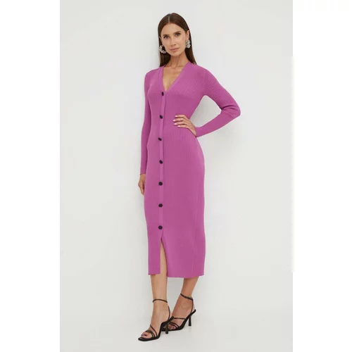 Karl Lagerfeld Obleka vijolična barva
