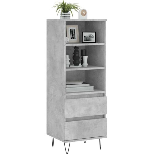 VidaXL Visoka komoda boja betona 40 x 36 x 110 cm konstruirano drvo Slike