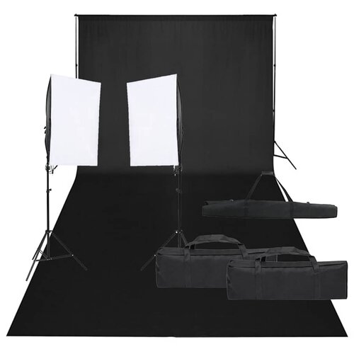 Oprema za fotografski studio sa setom svjetala i pozadinom Slike