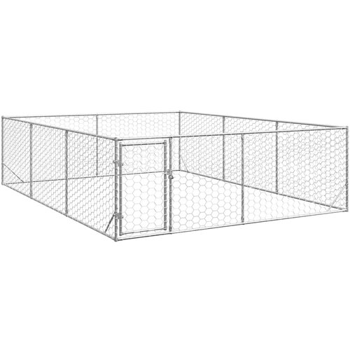 vidaXL Zunanji pasji boks z vrati 3x4x1 m pocinkano jeklo Cene