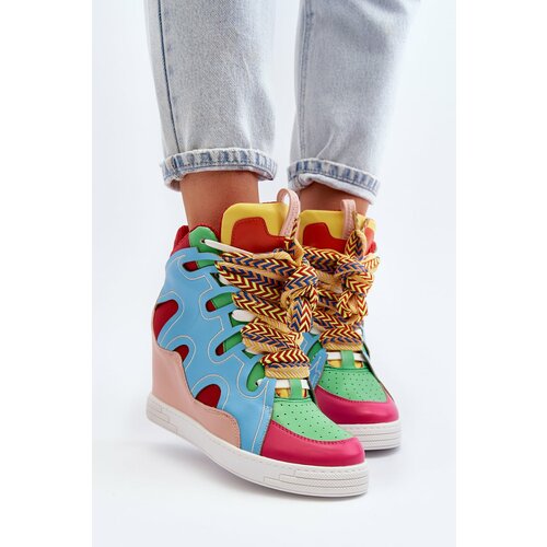Kesi Women's Multicolor Leoppa wedge sneakers Slike