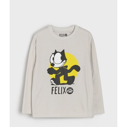 Sinsay Pamučna majica dugih rukava s printom Felix Cat Cijene