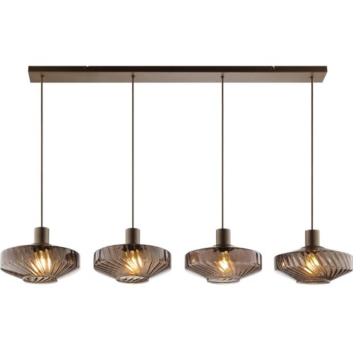Brilliant visilica na sajli lyn 4xE27/20W/230V braon/dimljeno braon Slike