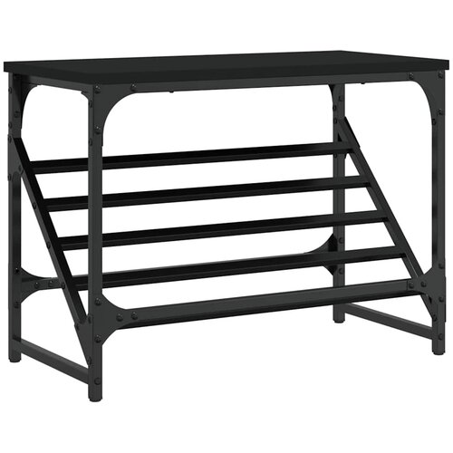  Stalak za cipele crni 60x30x45 cm od konstruiranog drva Slike