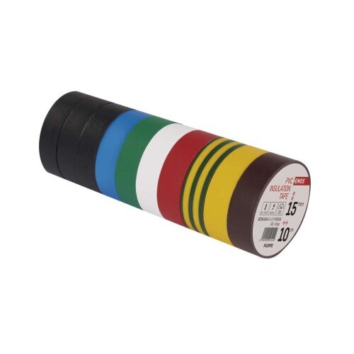  Izolirni trak PVC 15mm/10m komplet 10 MIX barv 10/1 Slike