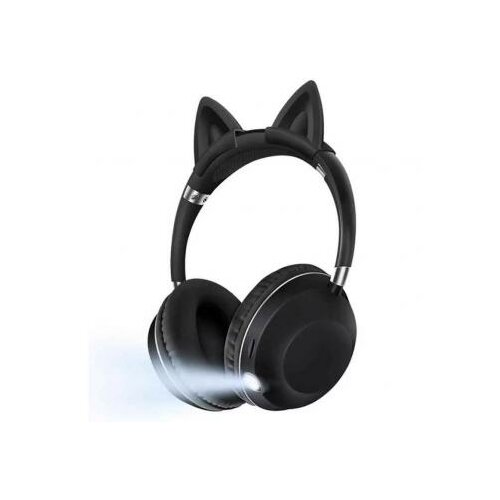  cat ear bluetooth slušalice crne Cene