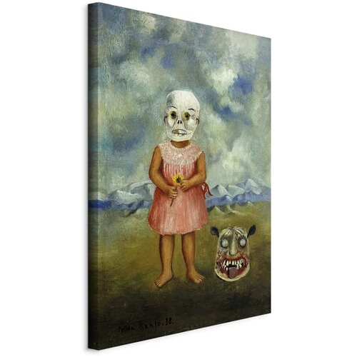  Slika - Frida Kahlo &ndash; Girl with Death Mask (She Plays Alone) 80x120 Na talijanskom platnu Cijene