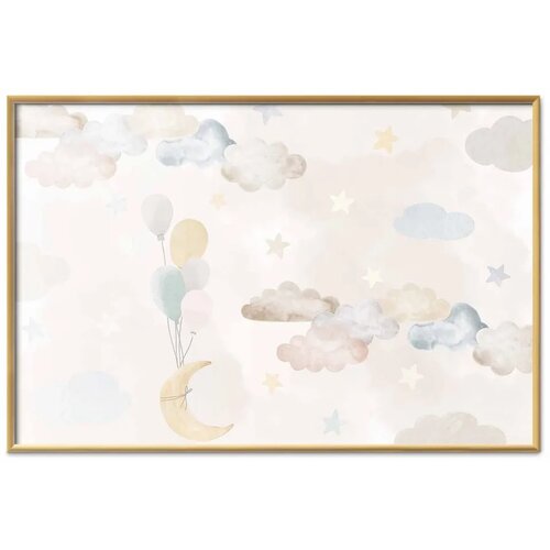  Plakat - Fairytale Sky 60x40 Zlatni okvir Slike