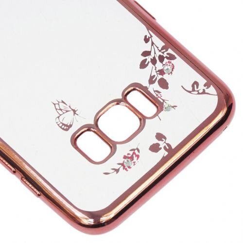 Nillkin silikonski ovitek z rožicami za samsung galaxy S8 plus - pink Slike
