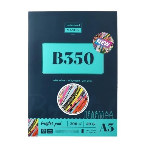 Professional master b bristol blok za crtanje - odaberite format b350 - 200g - 50 lista a3 ( 617125 ) Slike