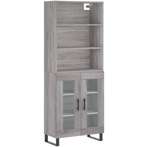 Maison Chic Visoka Komoda - Predalnik siva sonoma 69,5x34x180 cm inženirski les, (21720743) Cene