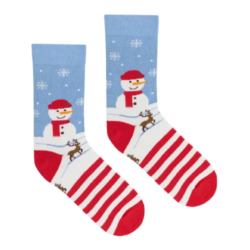 Kabak Unisex's Socks Winter Snowman