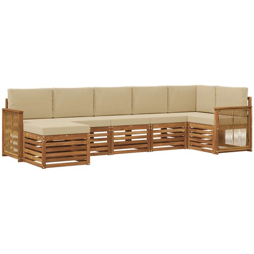  Set vanjskih sofa 6 kom. Prirodna Slike