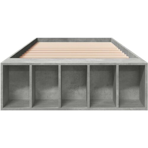 VidaXL Okvir kreveta boja betona 75x190 cm od konstruiranog drva Slike