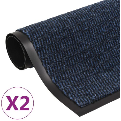 vidaXL Protiprašni predpražniki 2 x pravokotni taftani 90x150 cm modri, (20768432) Cene