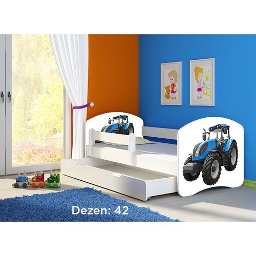 ACMA dečiji krevet II 180x80 f + du&amp;scaron;ek 6 cm WHITE42 Slike