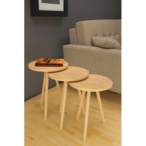 Hanah home Set podesivih stolića za kavu, 3 dijela, bež Cijene