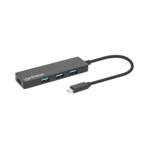 Manhattan usb-c hub 4port 164924 3.2 G1/5Gbps/Crni Cene