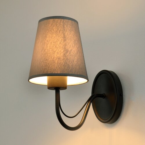  Zidna lampa MALBO 1xE27/15W/230V siva/crna Slike