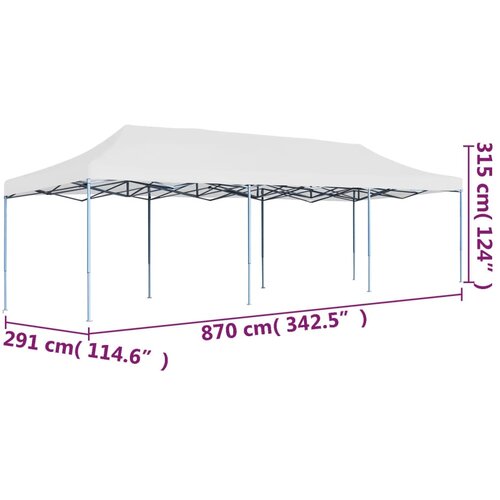  Sklopivi prigodni &amp;scaron;ator za zabave 3 x 9 m bijeli Slike