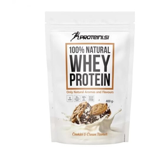 Proteini.si 100% natural whey protein, 400gr, Keks Cene
