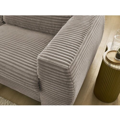 Bobochic Paris Smeđe-siva sofa za spavanje/sklopiva od samta 220 cm Hugo &amp;ndash; Slike