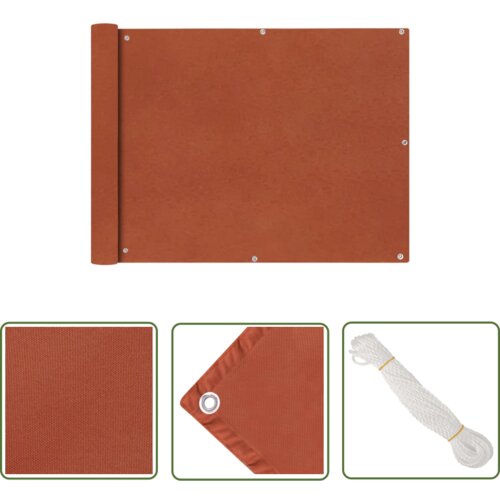  The Living Store Balkonsko Platno Oksford Tekstil 90x400 cm Terakota - Platno Za Balkon, (21742468) Slike